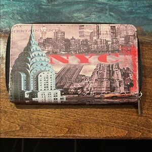 NYC Themed Wallet with Zipper